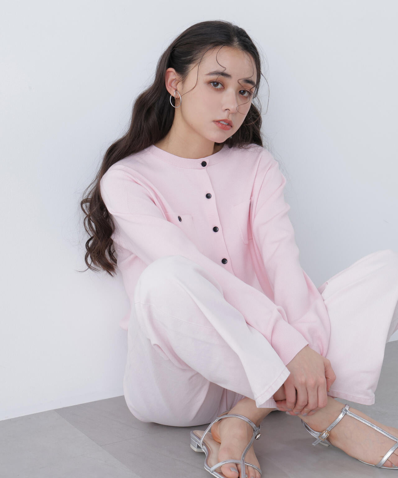 <CLASSY.掲載>ベーシックポケットカーディガン