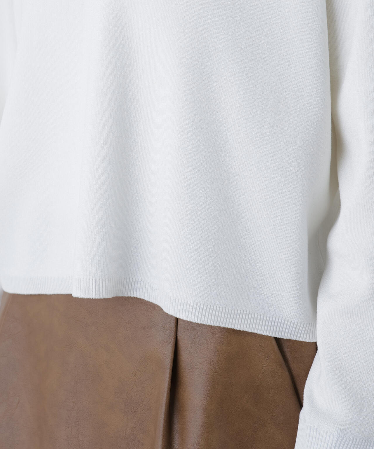 シャツレイヤードニット