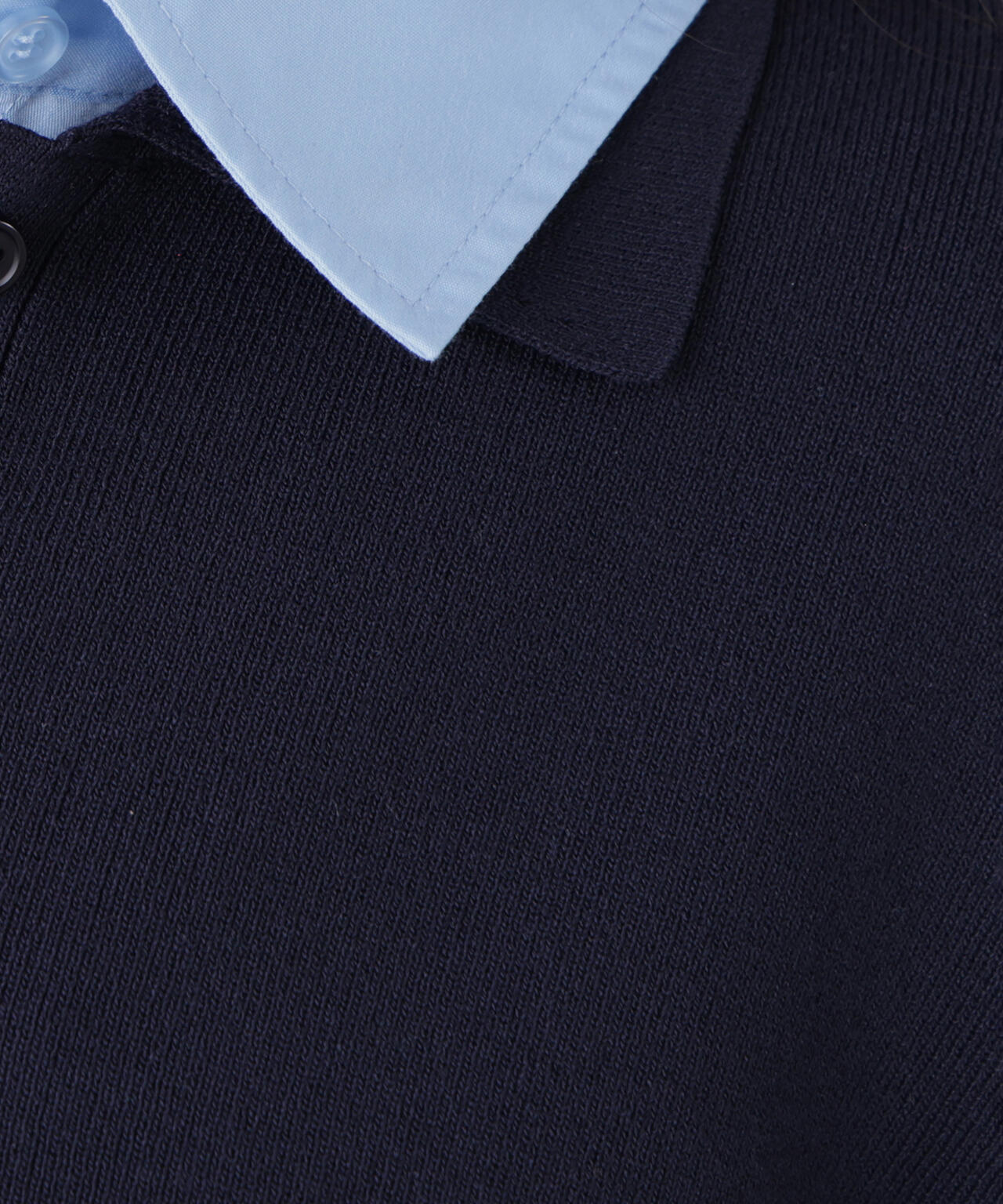 シャツレイヤードニット