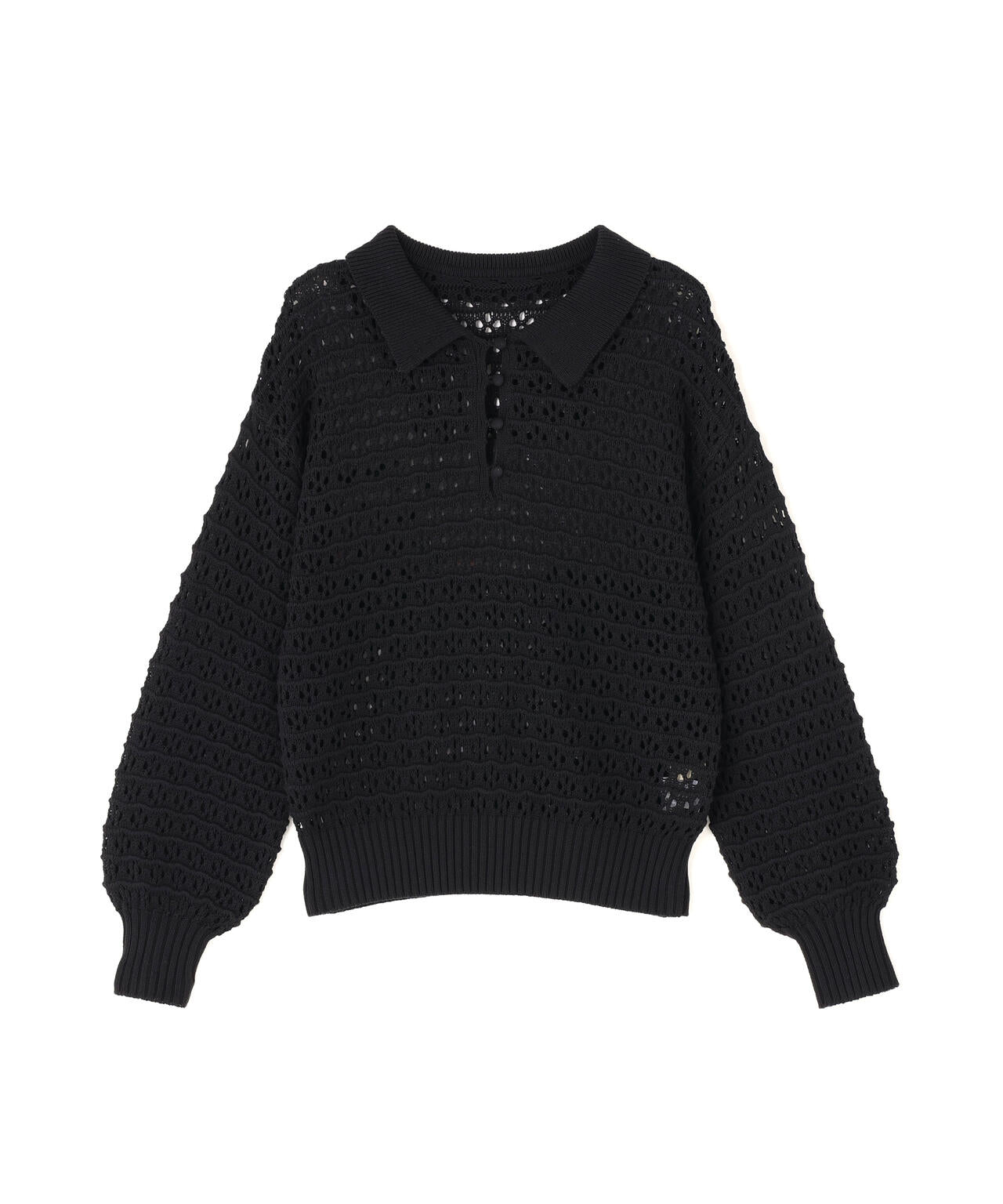 透かし編みポロニット