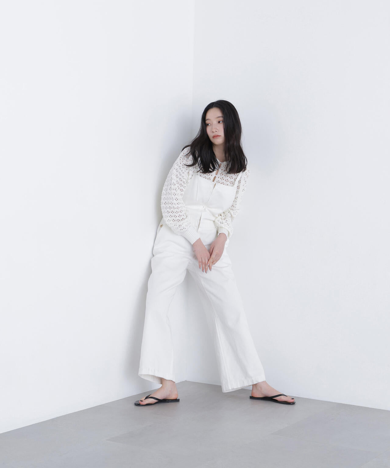 透かし編みポロニット