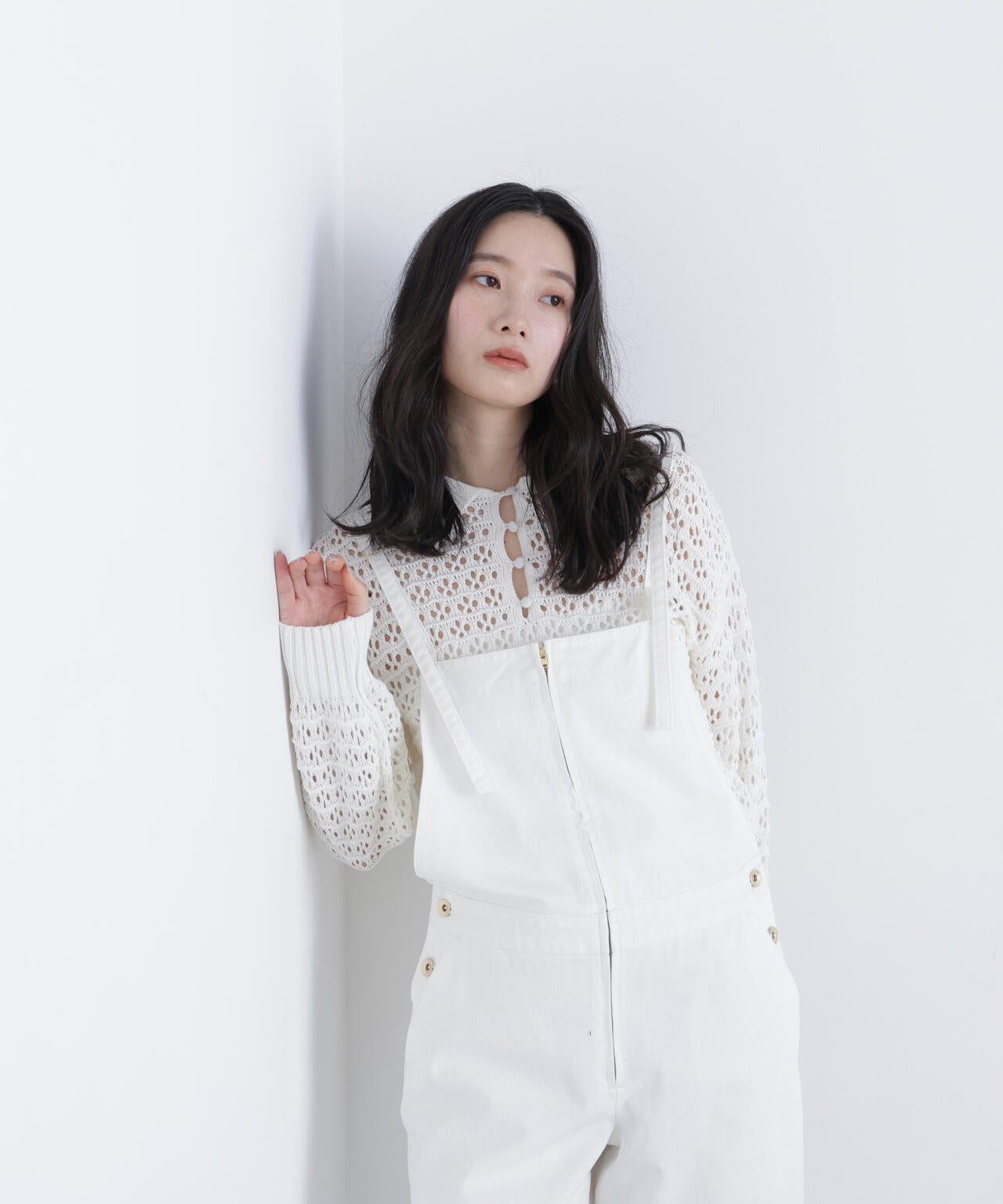 透かし編みポロニット