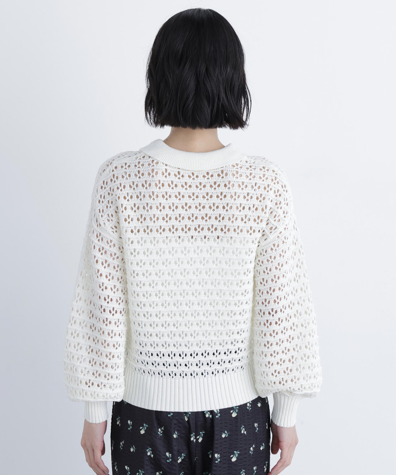 透かし編みポロニット