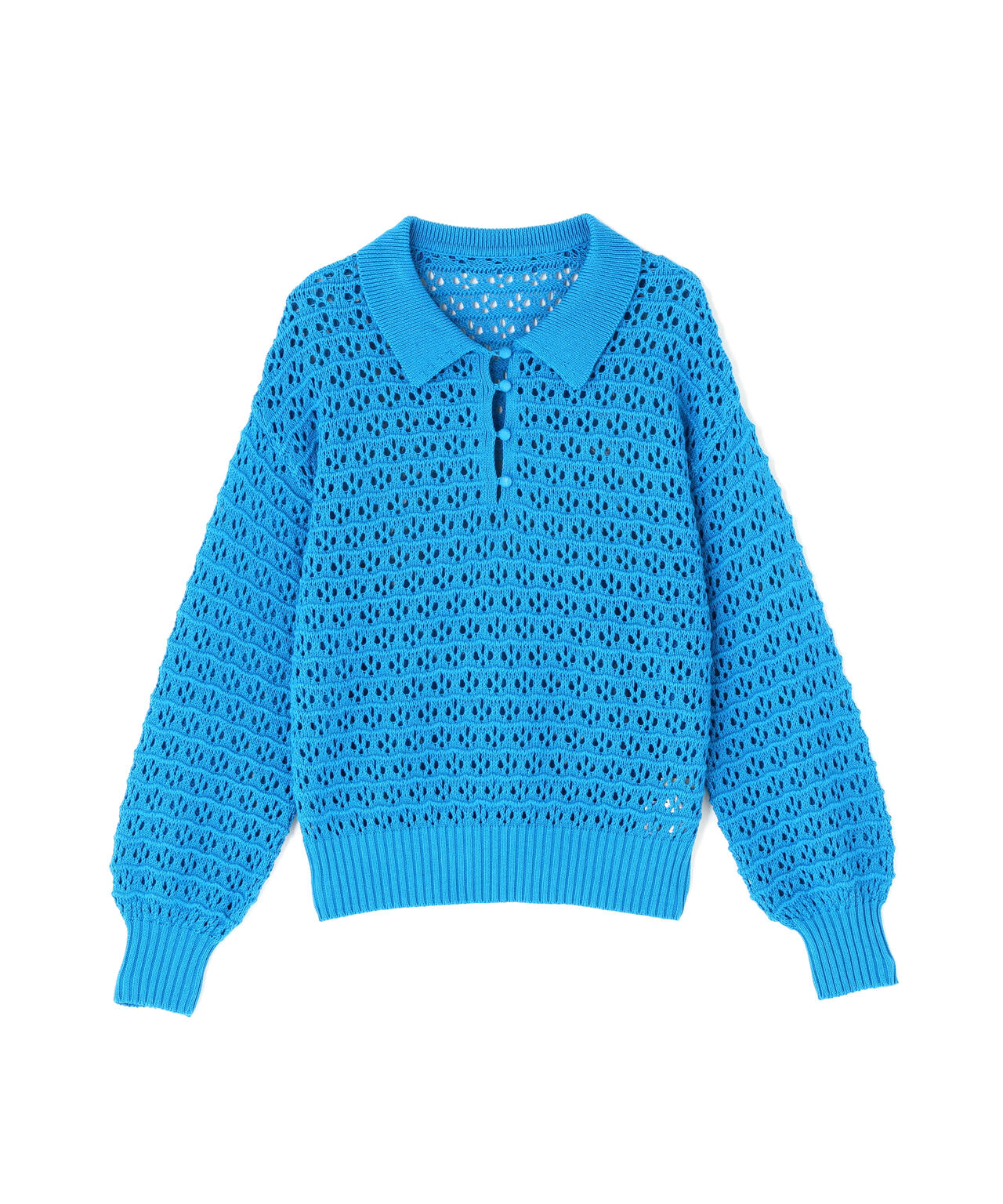 透かし編みポロニット