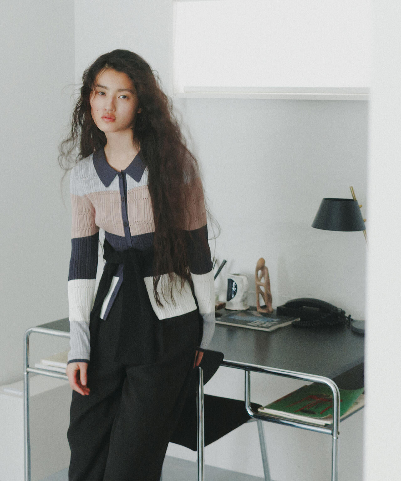 マルチカラーニットカーディガン