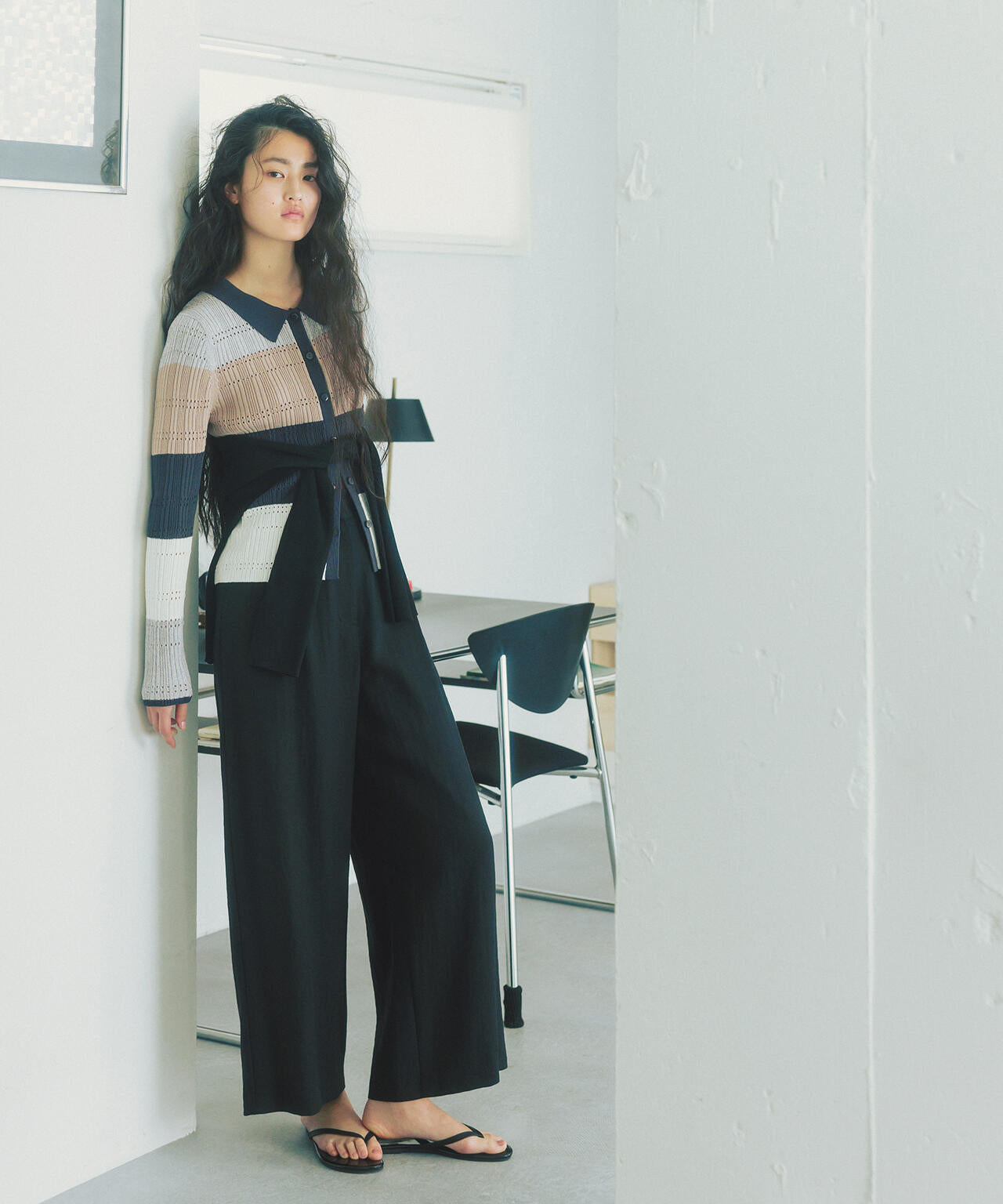 マルチカラーニットカーディガン