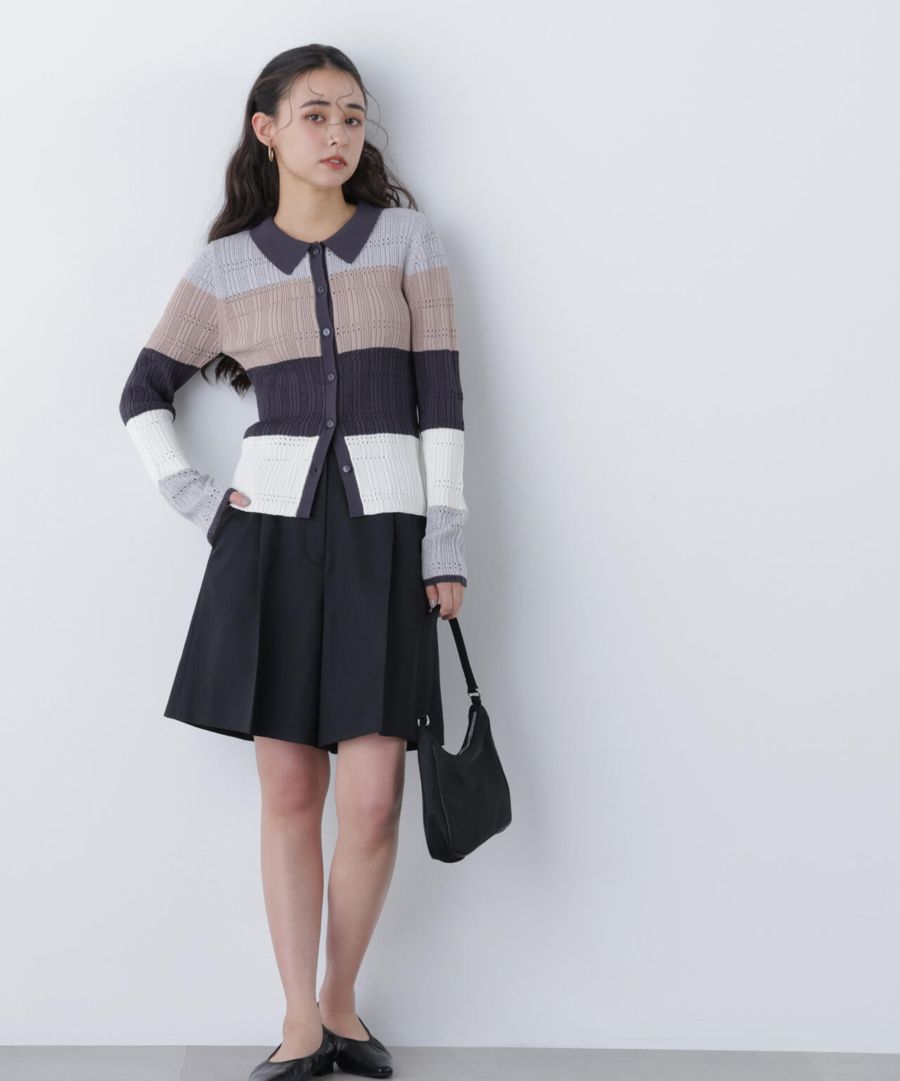 マルチカラーニットカーディガン