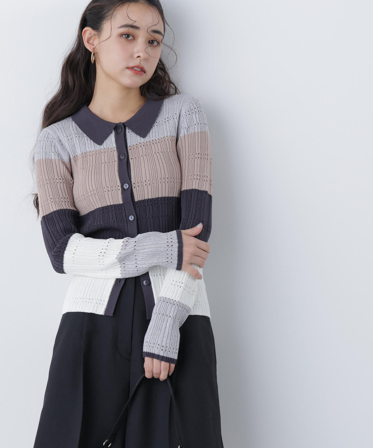 マルチカラーニットカーディガン