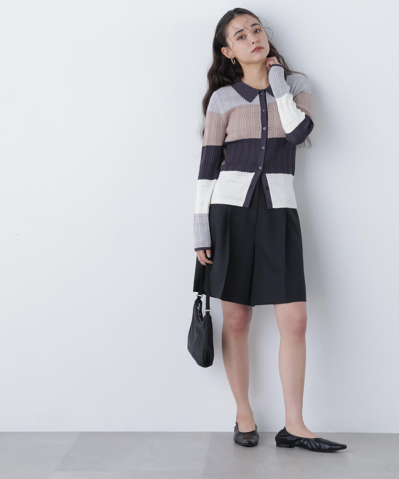 マルチカラーニットカーディガン