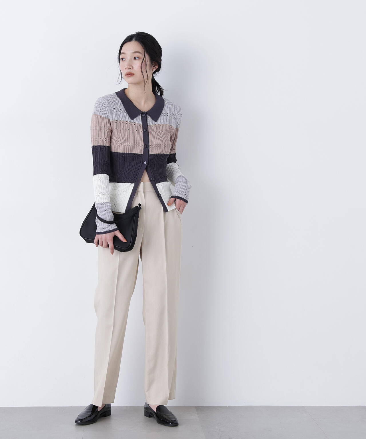 マルチカラーニットカーディガン