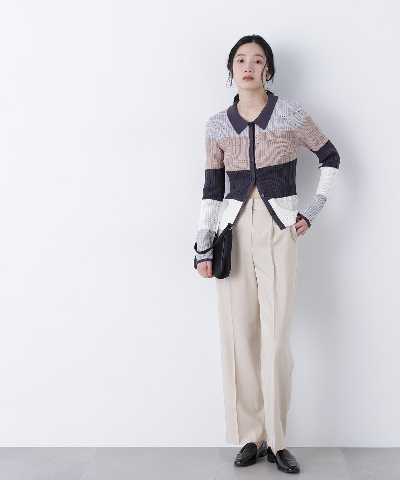 マルチカラーニットカーディガン