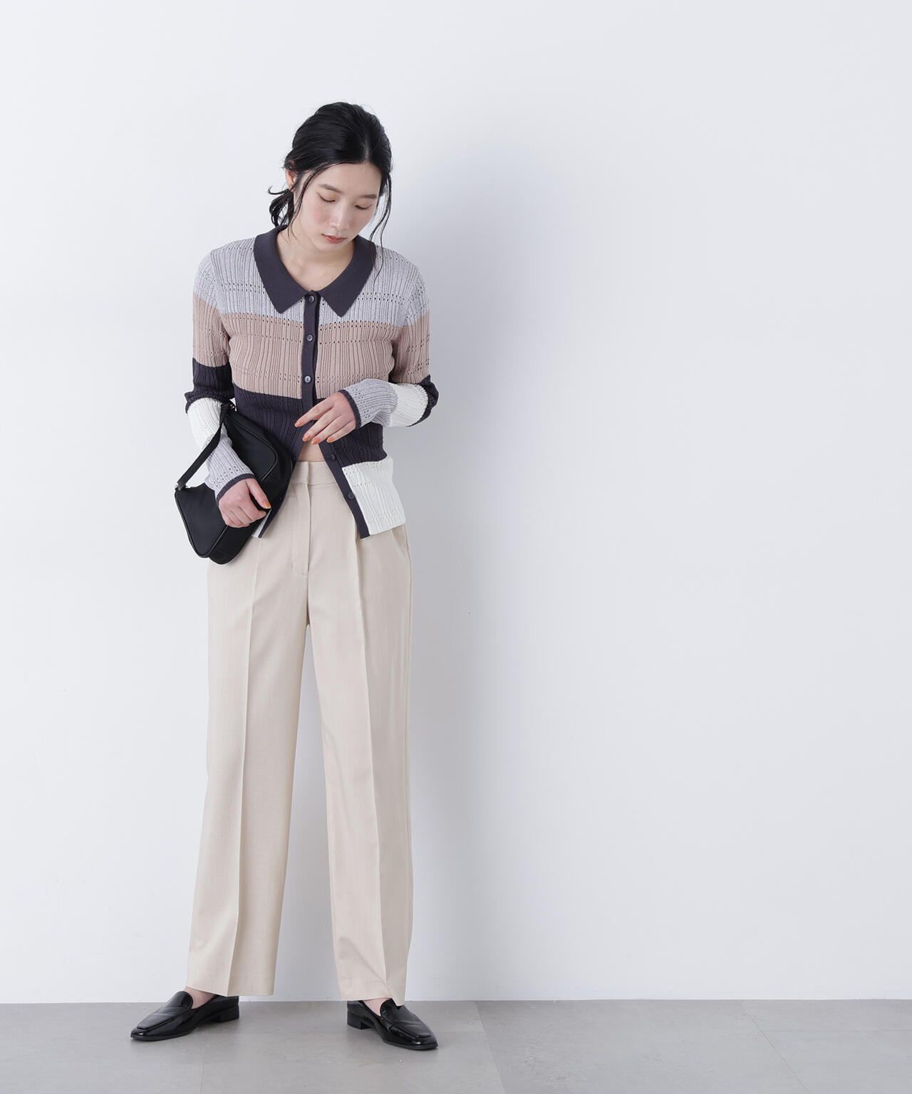 マルチカラーニットカーディガン