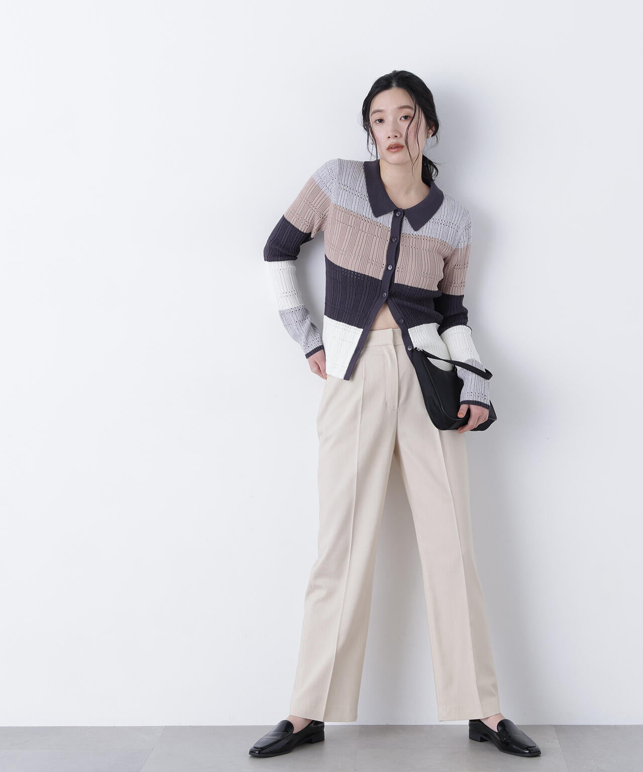 マルチカラーニットカーディガン