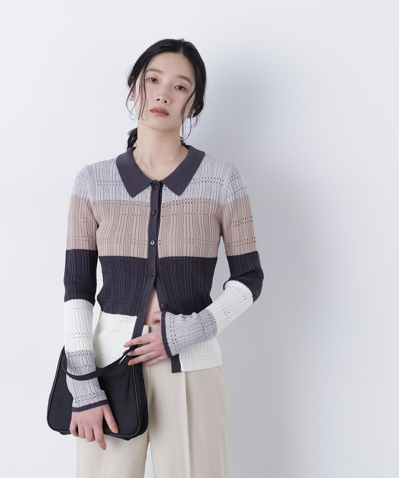 マルチカラーニットカーディガン
