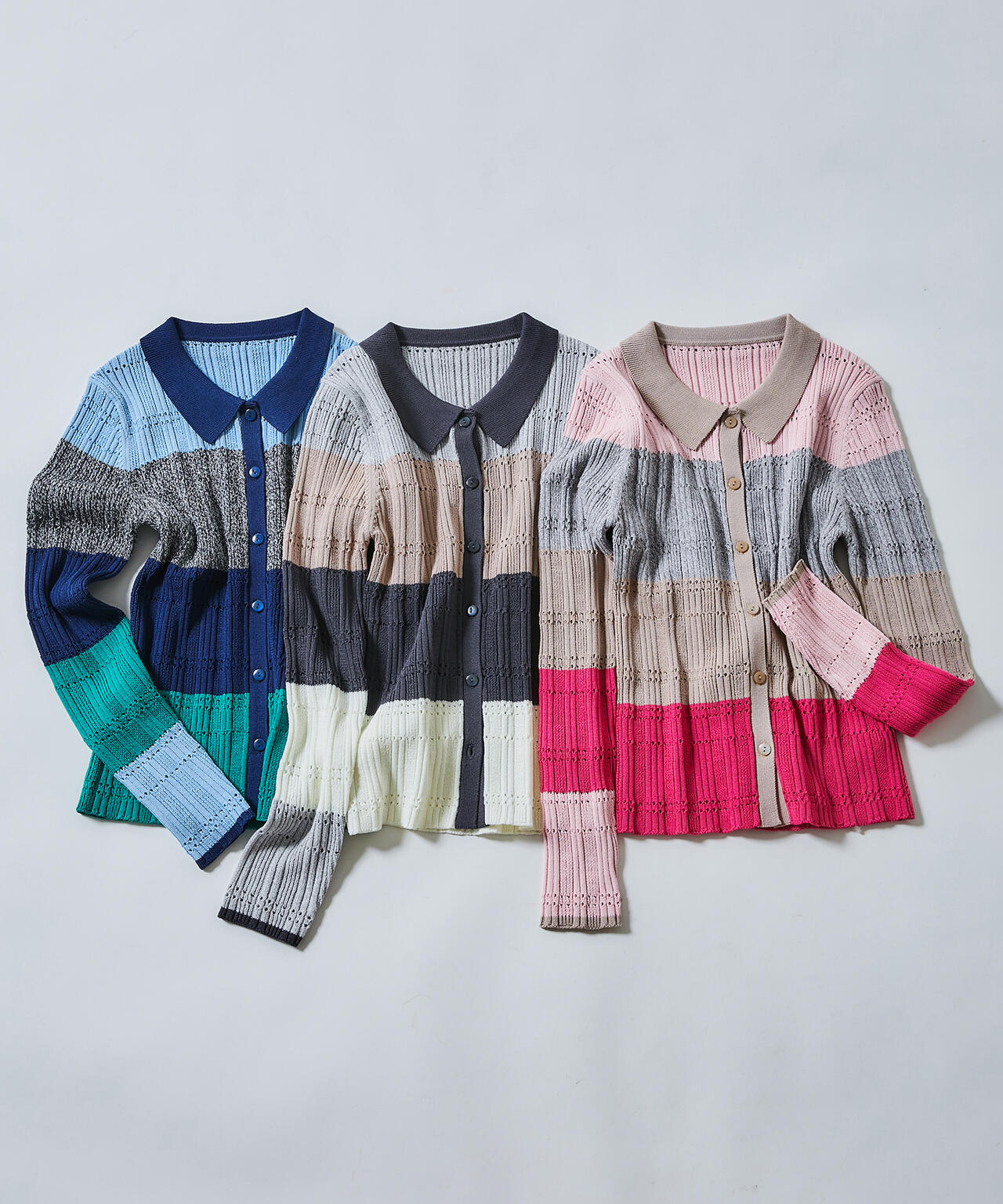 マルチカラーニットカーディガン