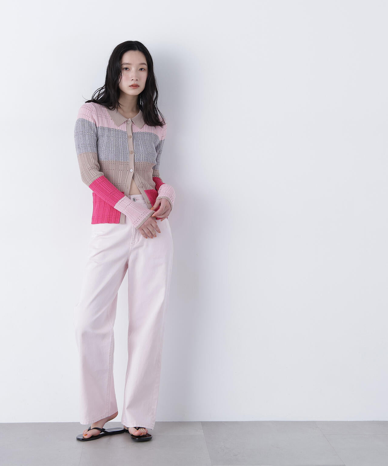 マルチカラーニットカーディガン