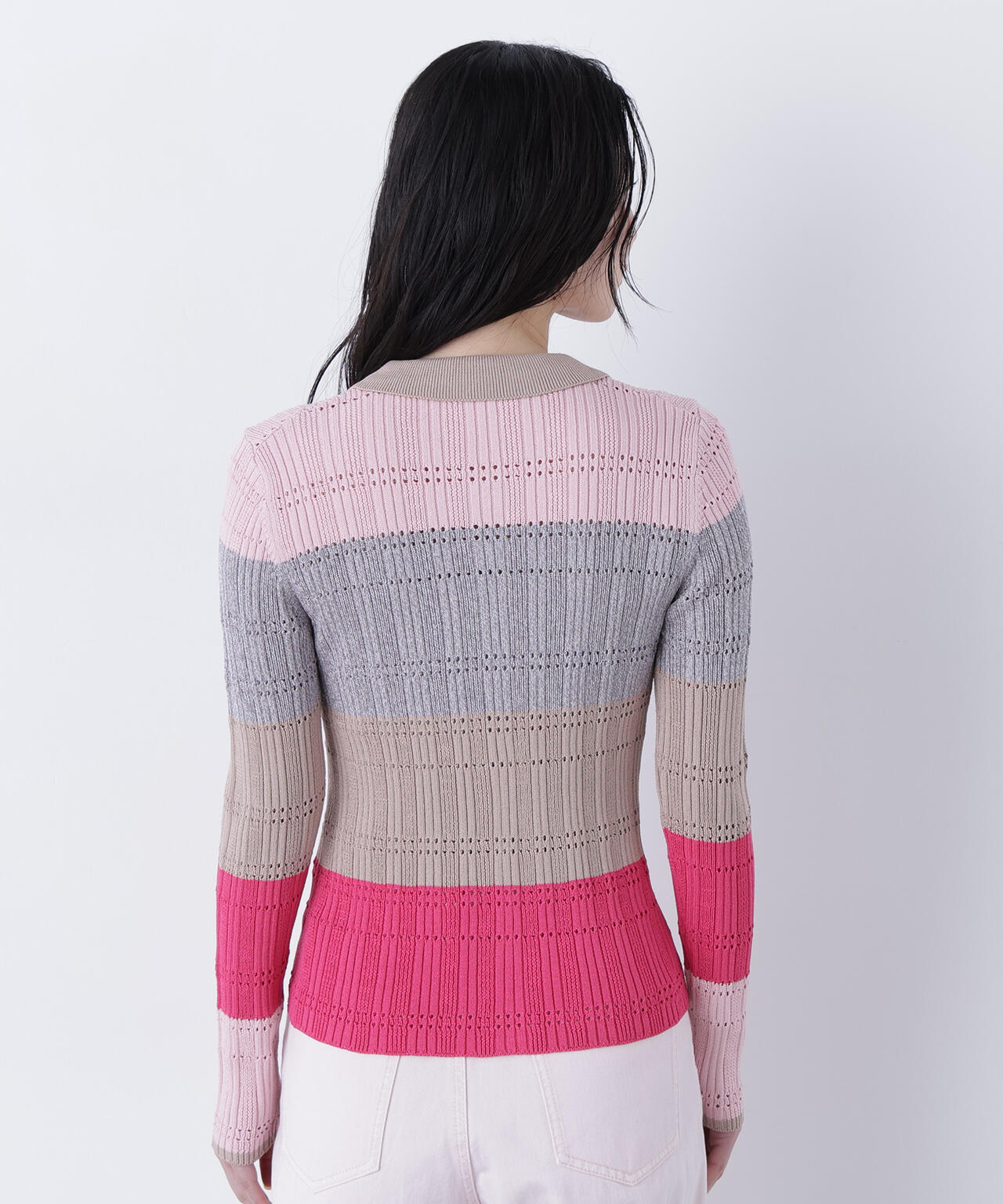 マルチカラーニットカーディガン