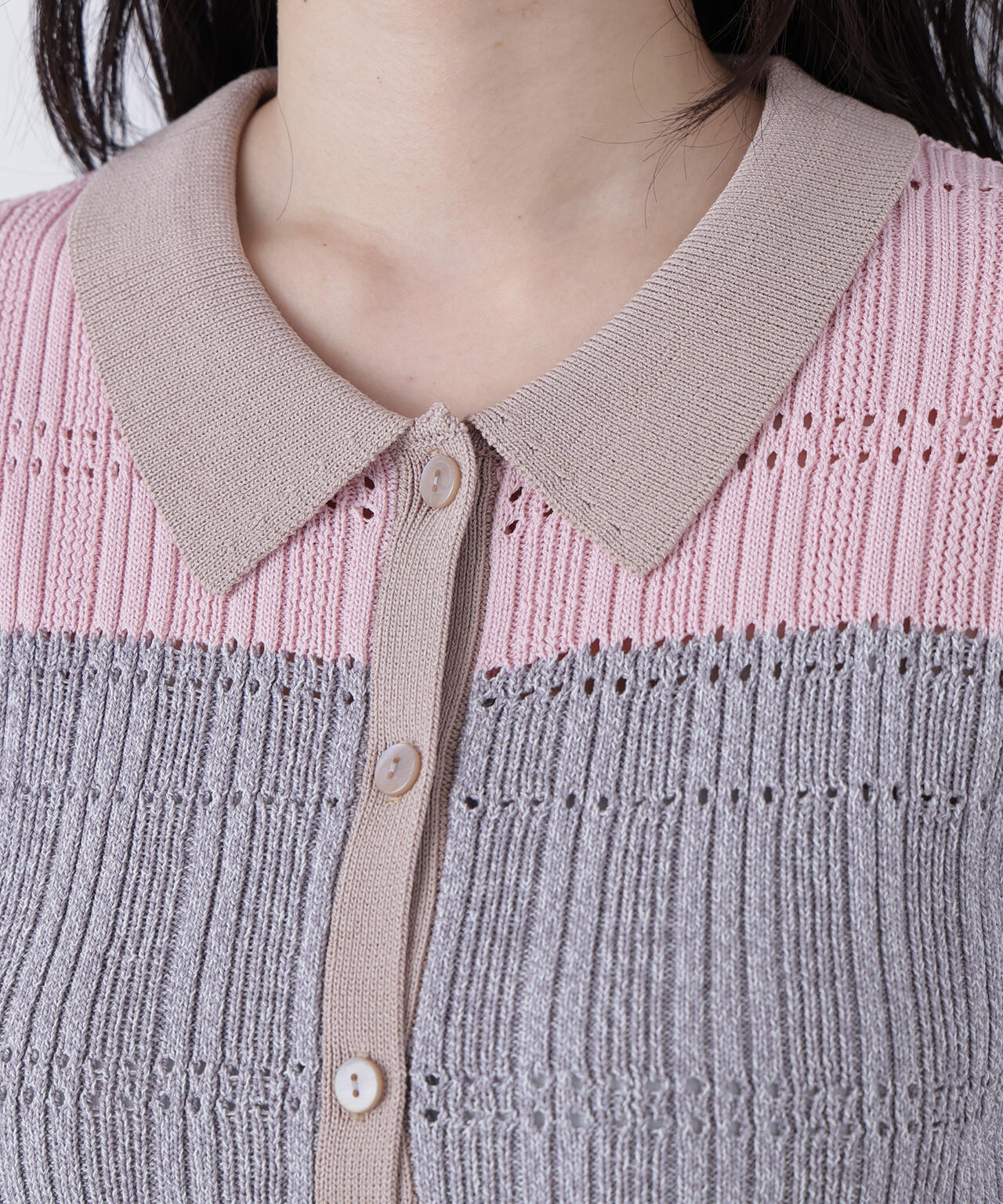 マルチカラーニットカーディガン