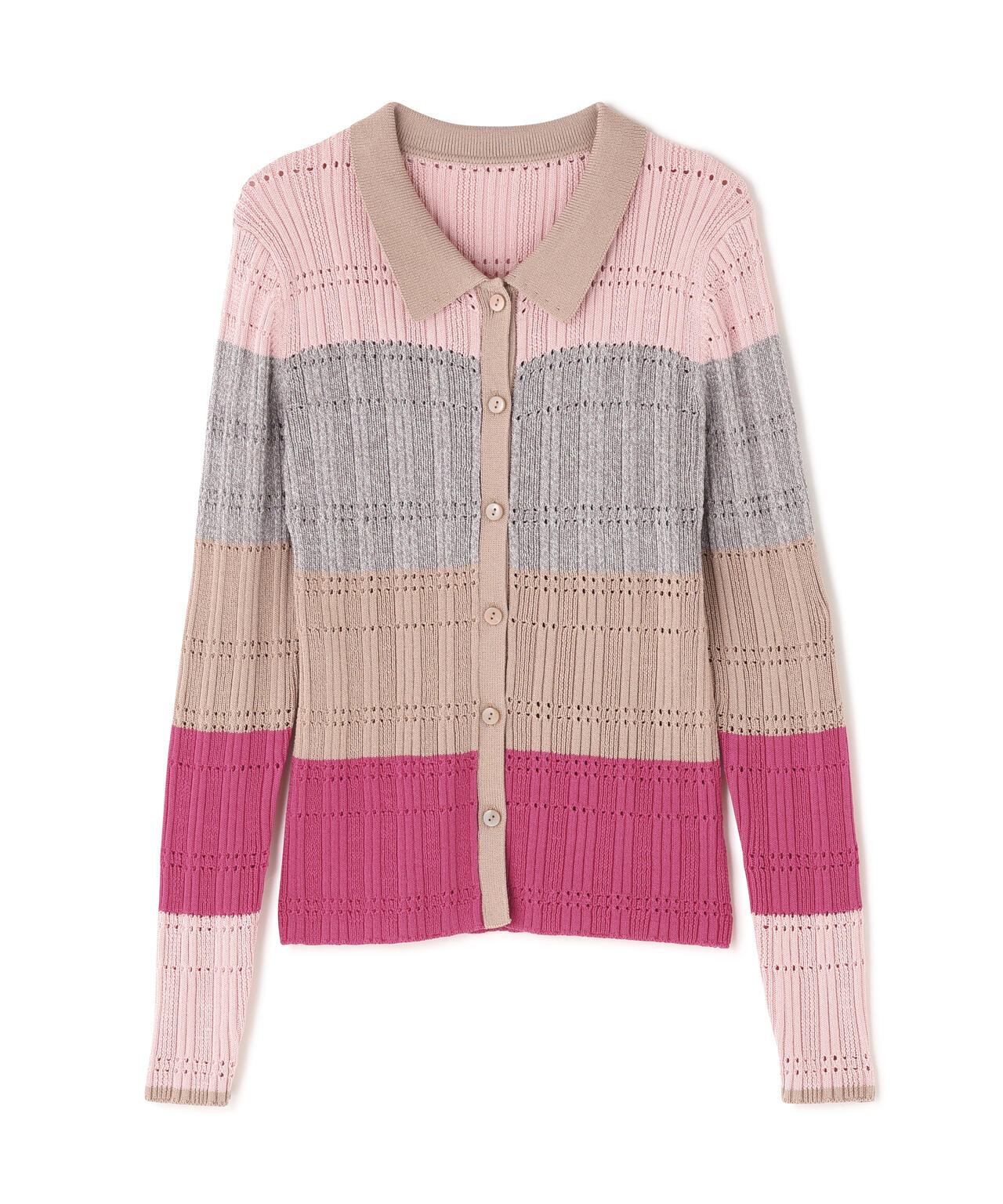 マルチカラーニットカーディガン