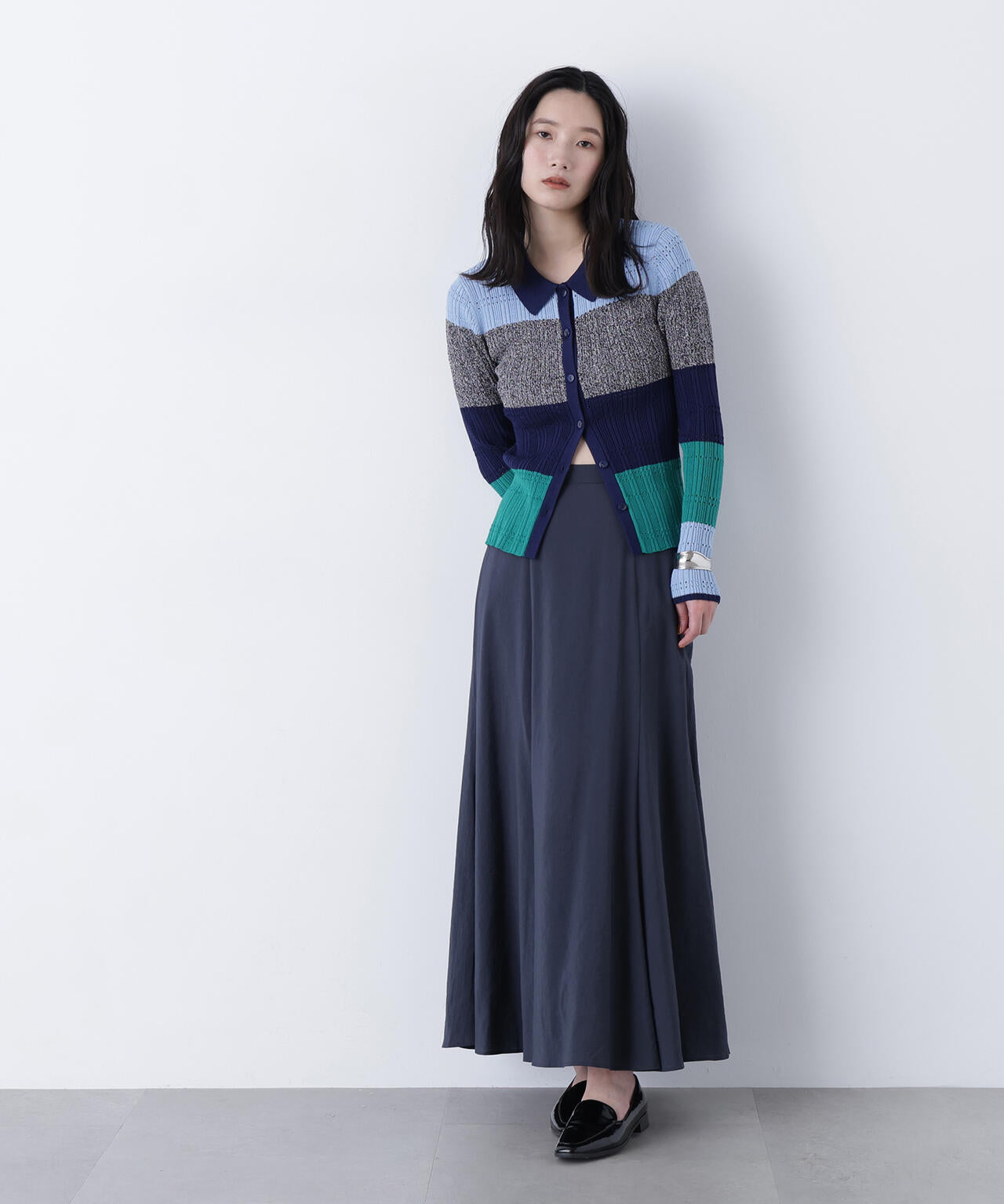 マルチカラーニットカーディガン