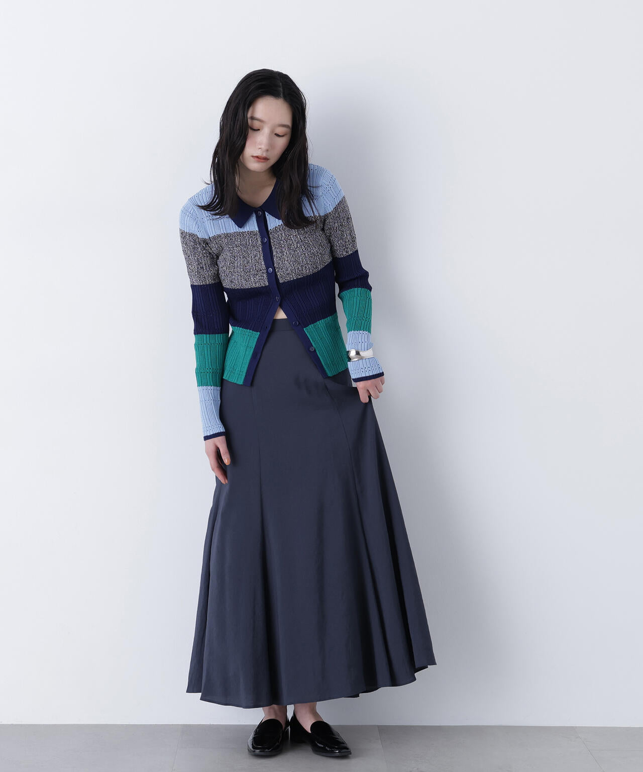 マルチカラーニットカーディガン