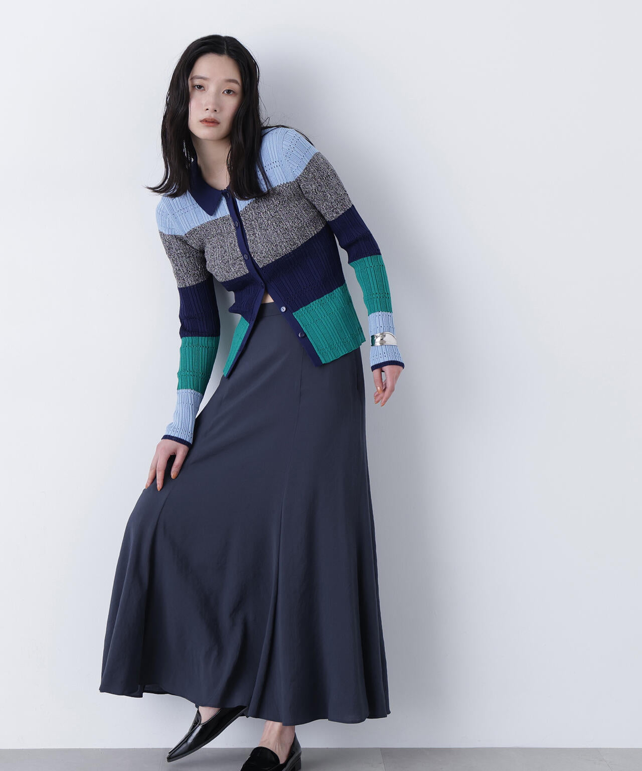 マルチカラーニットカーディガン