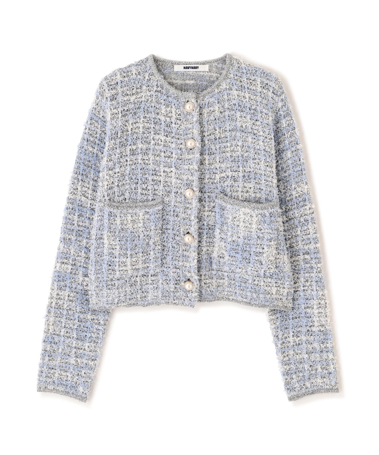 【好きを着て気分が上がる】ファンシーツイードライクニットカーデ