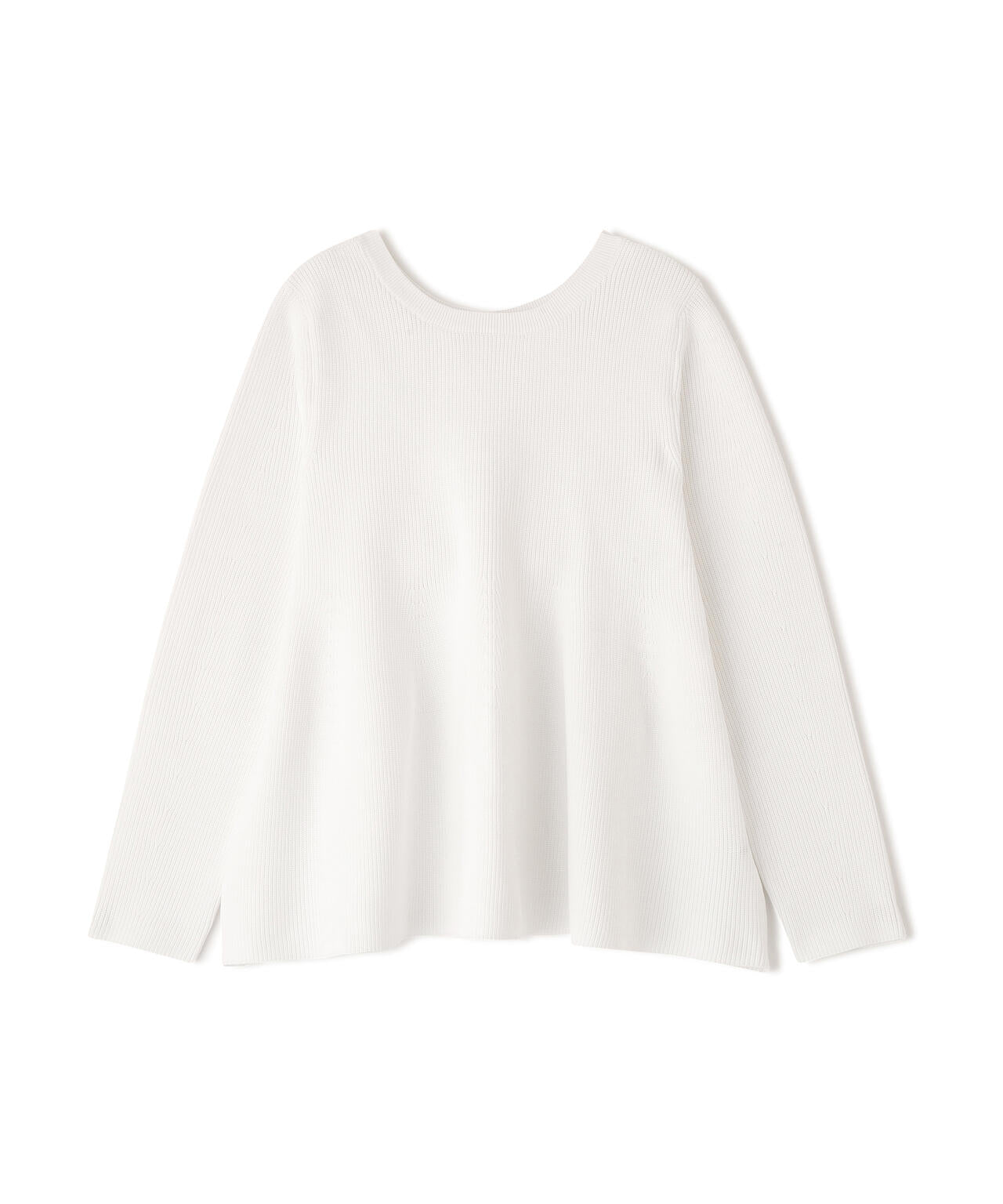 【ユーティリティ】前後で着られるペプラムフォルムニット