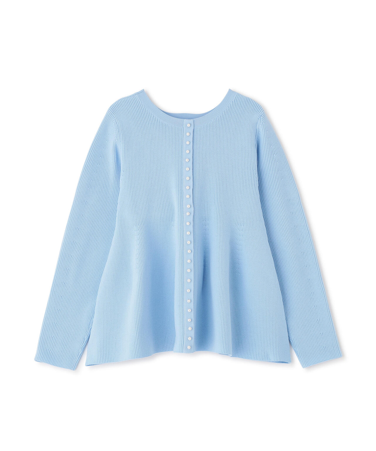 【ユーティリティ】前後で着られるペプラムフォルムニット