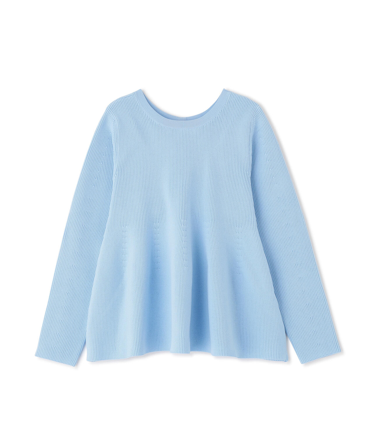 【ユーティリティ】前後で着られるペプラムフォルムニット