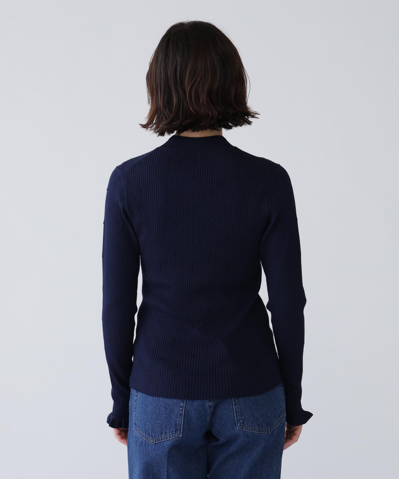 【好きを着て気分が上がる】ドットジャガードニット