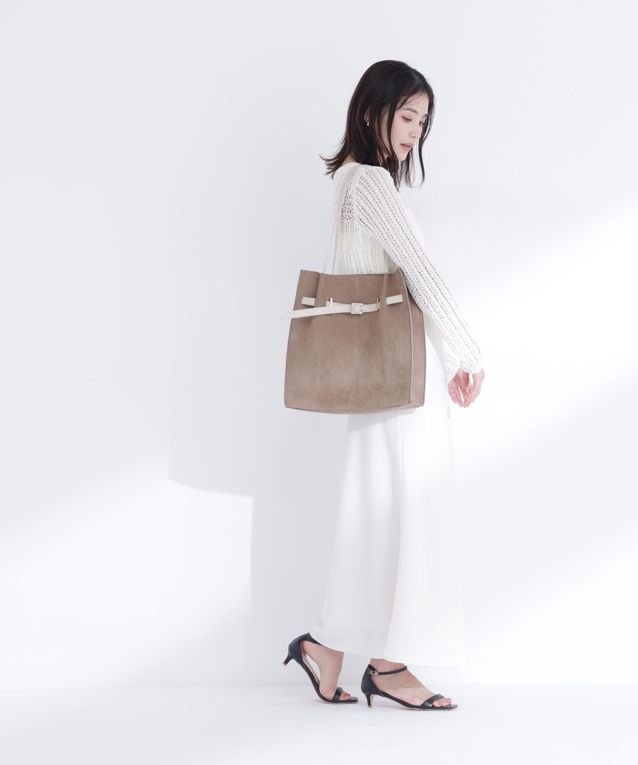 【Oggi5月号掲載】スウェードタックベルトトートバッグ