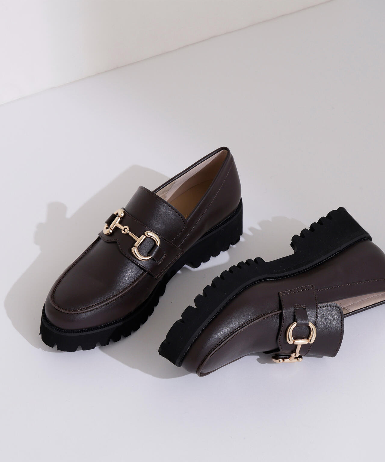 ボリュームソールビットローファー