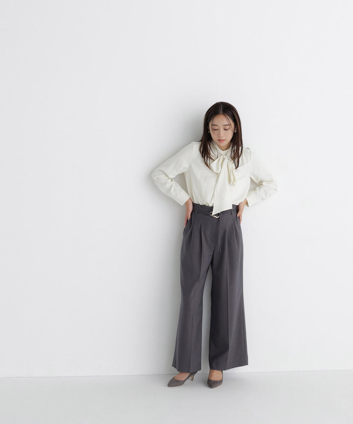 <CLASSY.11月号掲載><Oggi.jp掲載>ダブルベルトワイドパンツ