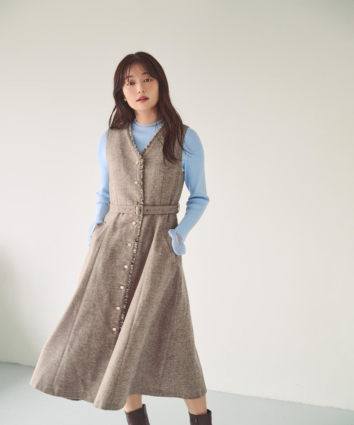 <ちょうど、いい服>“あの人、素敵” ツイーディーワンピース