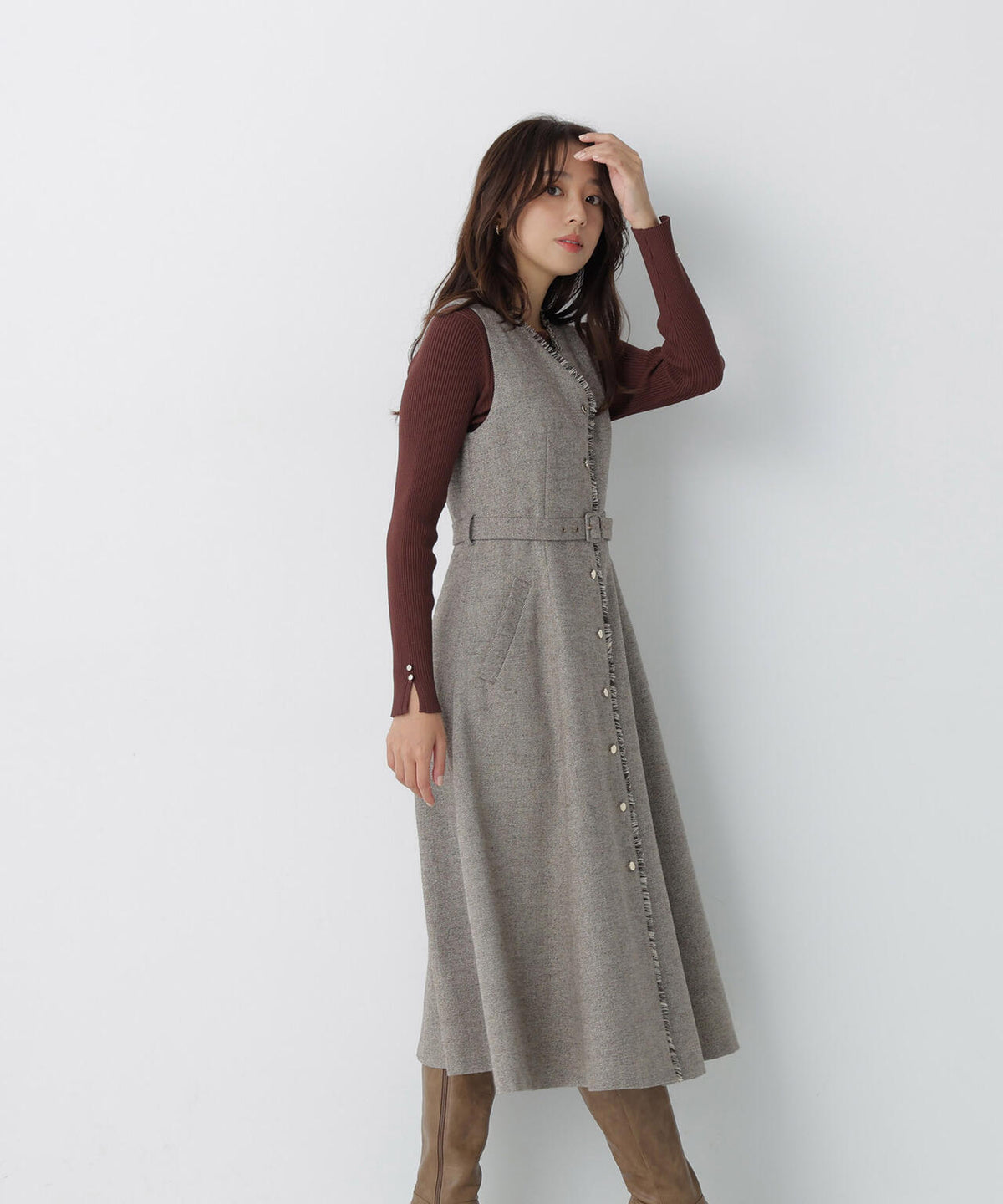 <ちょうど、いい服>“あの人、素敵” ツイーディーワンピース
