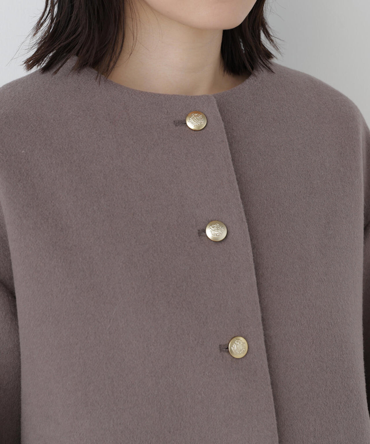 <EC限定カラー:モカ><ちょうど、いい服>“いつもの”が見違えるハーフコート