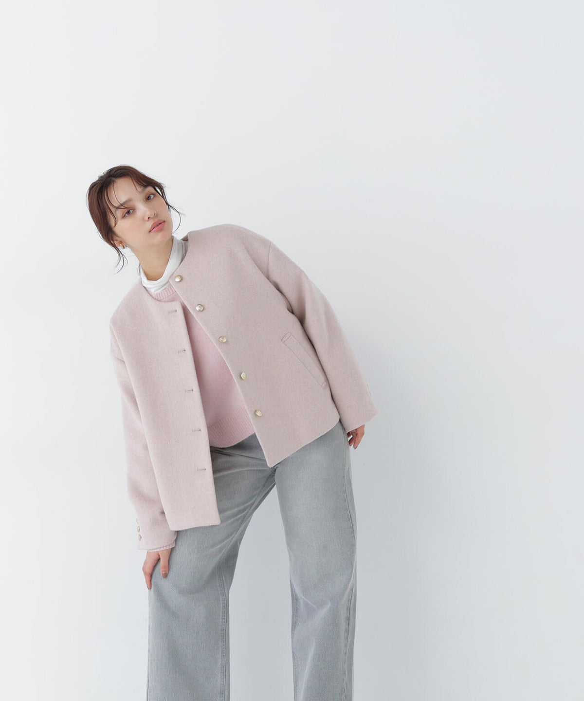 <Oggi.jp掲載><WEB限定カラー:モカ><ちょうど、いい服>“いつもの”が見違えるハーフコート