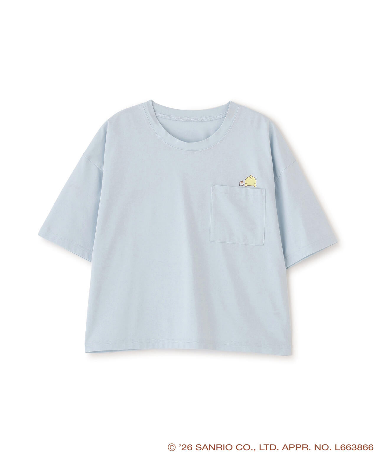 <ポムポムプリンコラボ>ポケットTシャツ