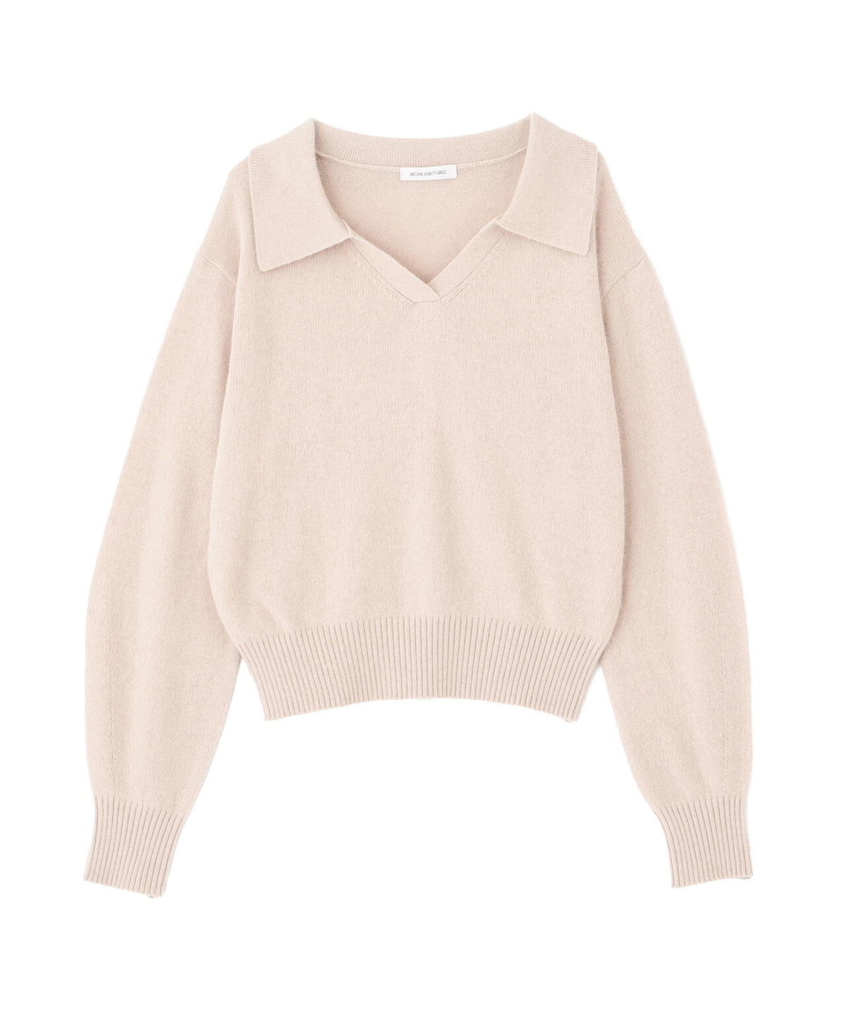 <EC限定カラー:ライトグリーン><ちょうど、いい服>品よく、ゆるく。スキッパーニット