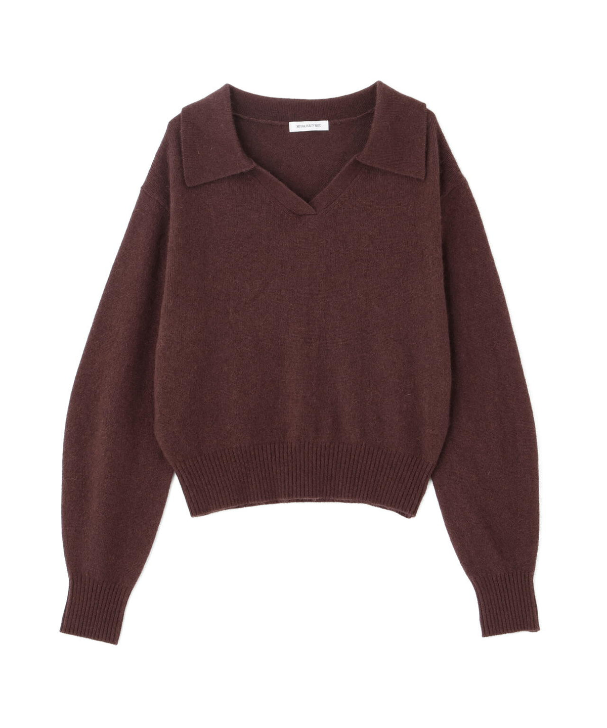 <EC限定カラー:ライトグリーン><ちょうど、いい服>品よく、ゆるく。スキッパーニット
