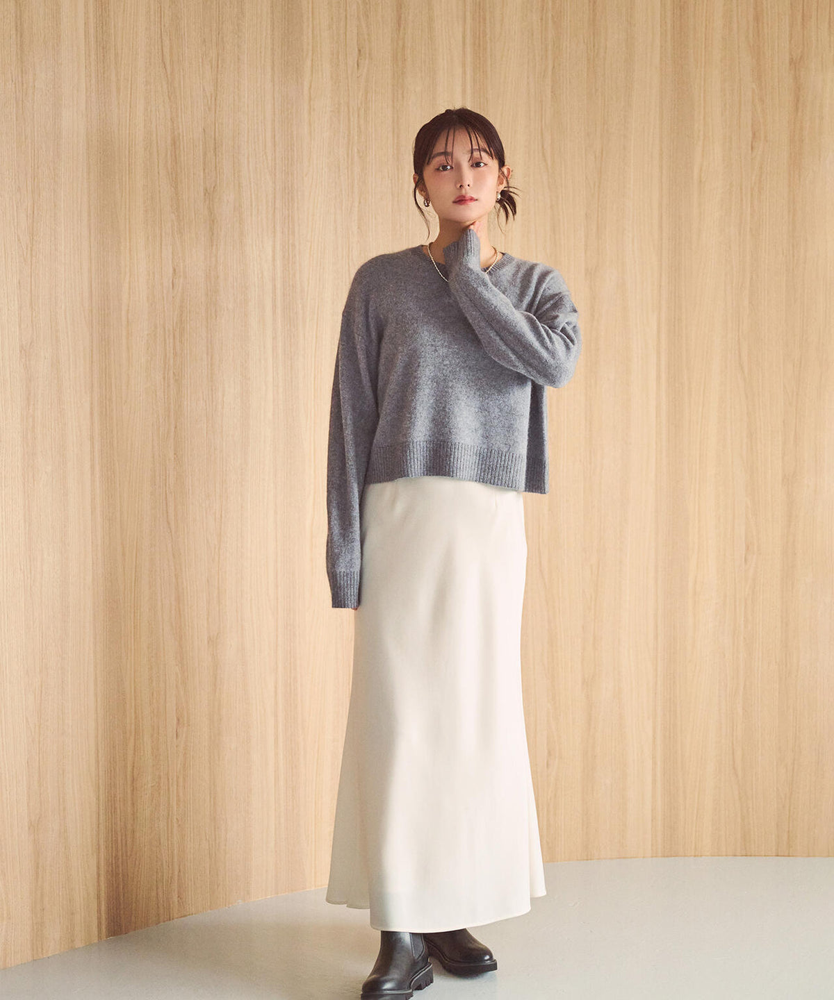 <ちょうど、いい服>毎日着惚れるクロップドニット