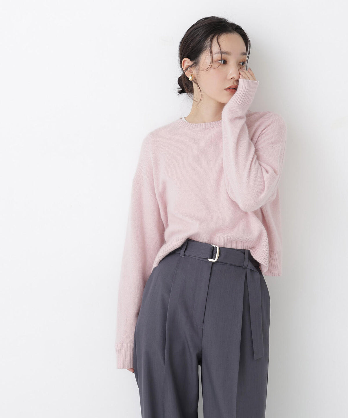 <Oggi.jp掲載><ちょうど、いい服>毎日着惚れるクロップドニット