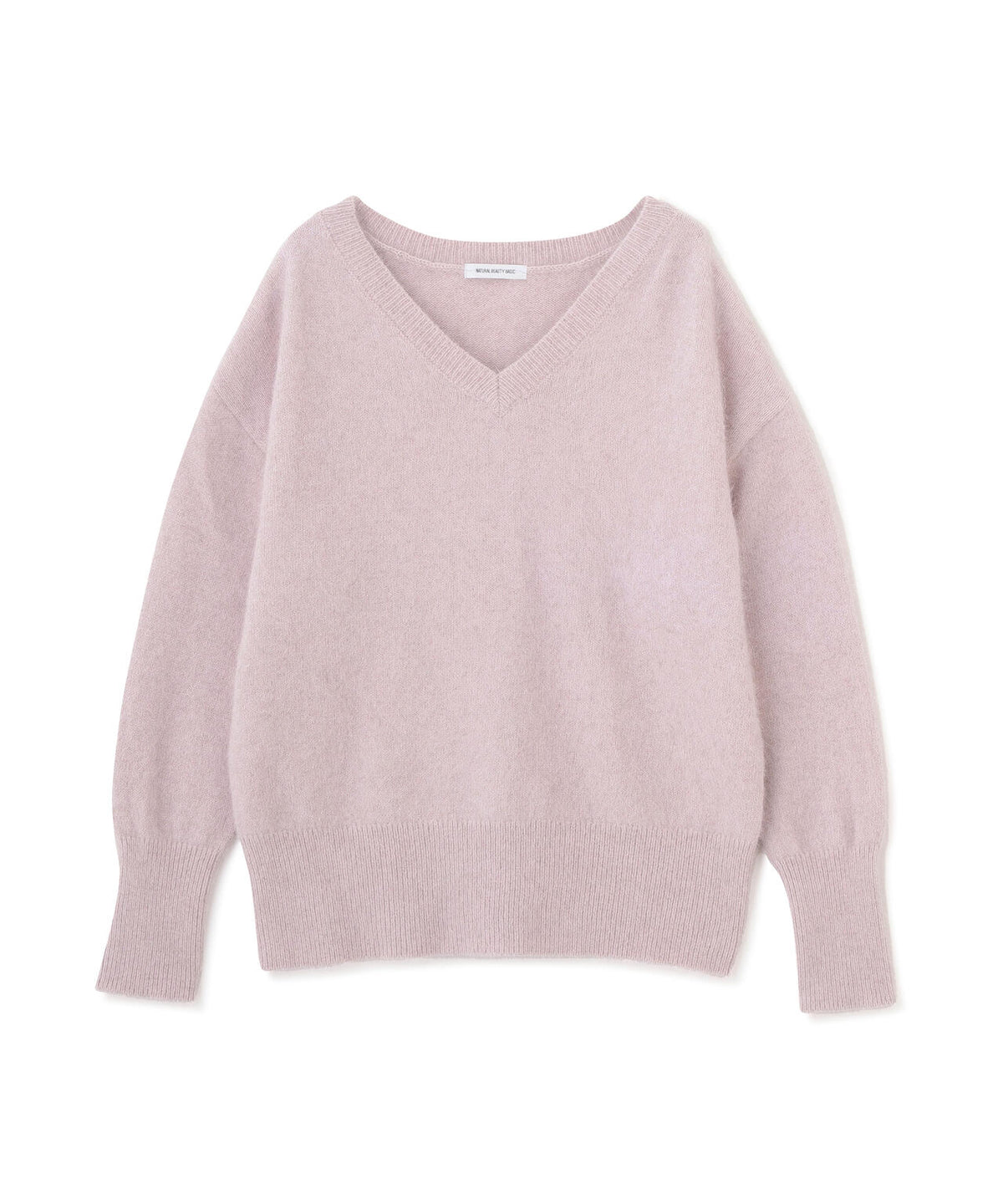 <WEB限定カラー:ピンク><ちょうど、いい服>柔らか、ほおずりフォックス混ニット