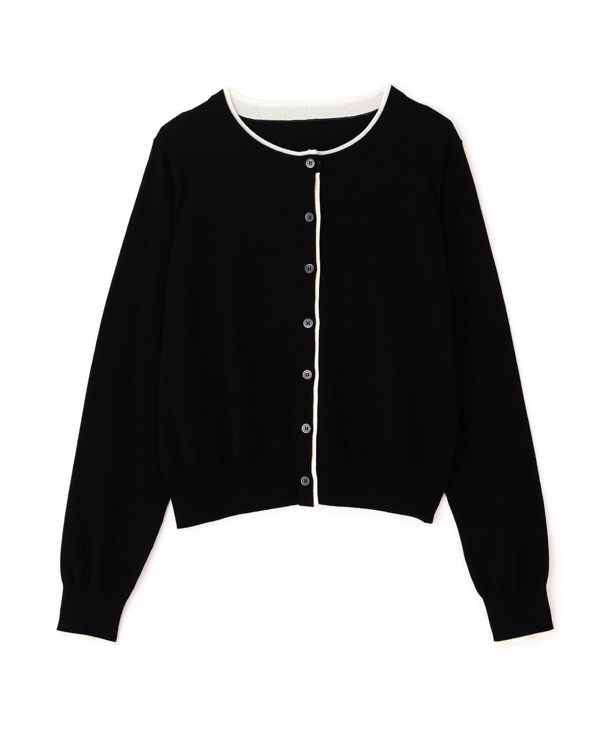<Oggi11月号掲載><EC限定カラー:ネイビー系><ちょうど、いい服>“それどこの?”褒められ配色カーディガン