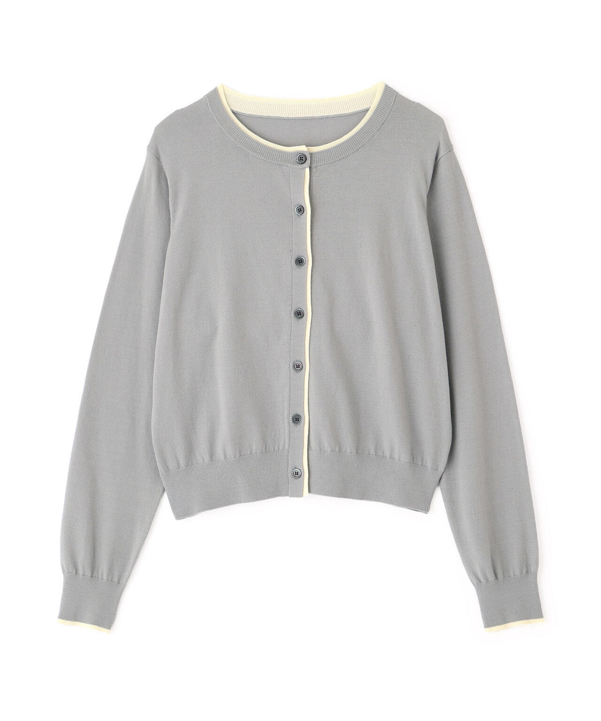 <Oggi11月号掲載><EC限定カラー:ネイビー系><ちょうど、いい服>“それどこの?”褒められ配色カーディガン