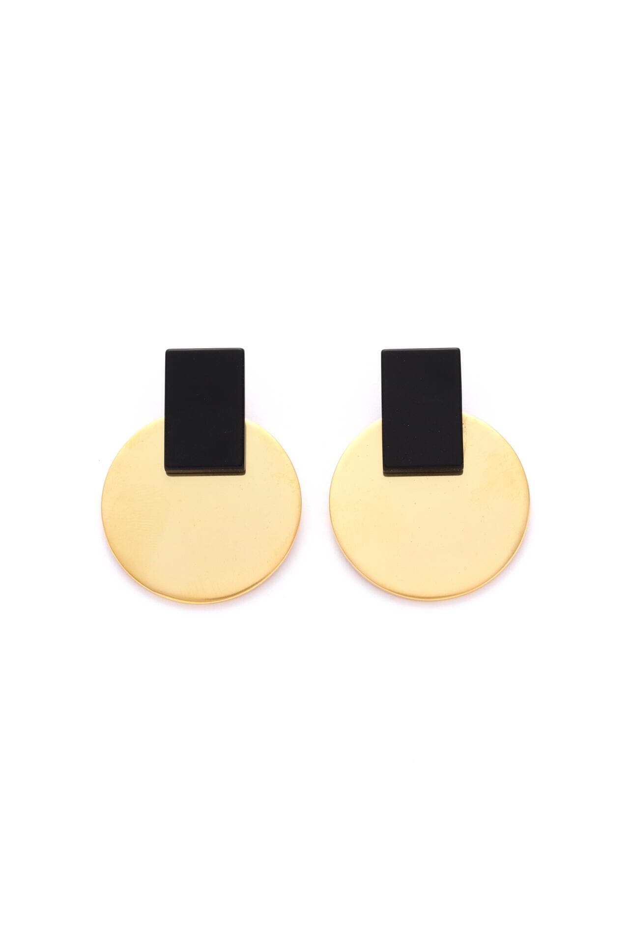 メタルコンビジオメトリックピアス