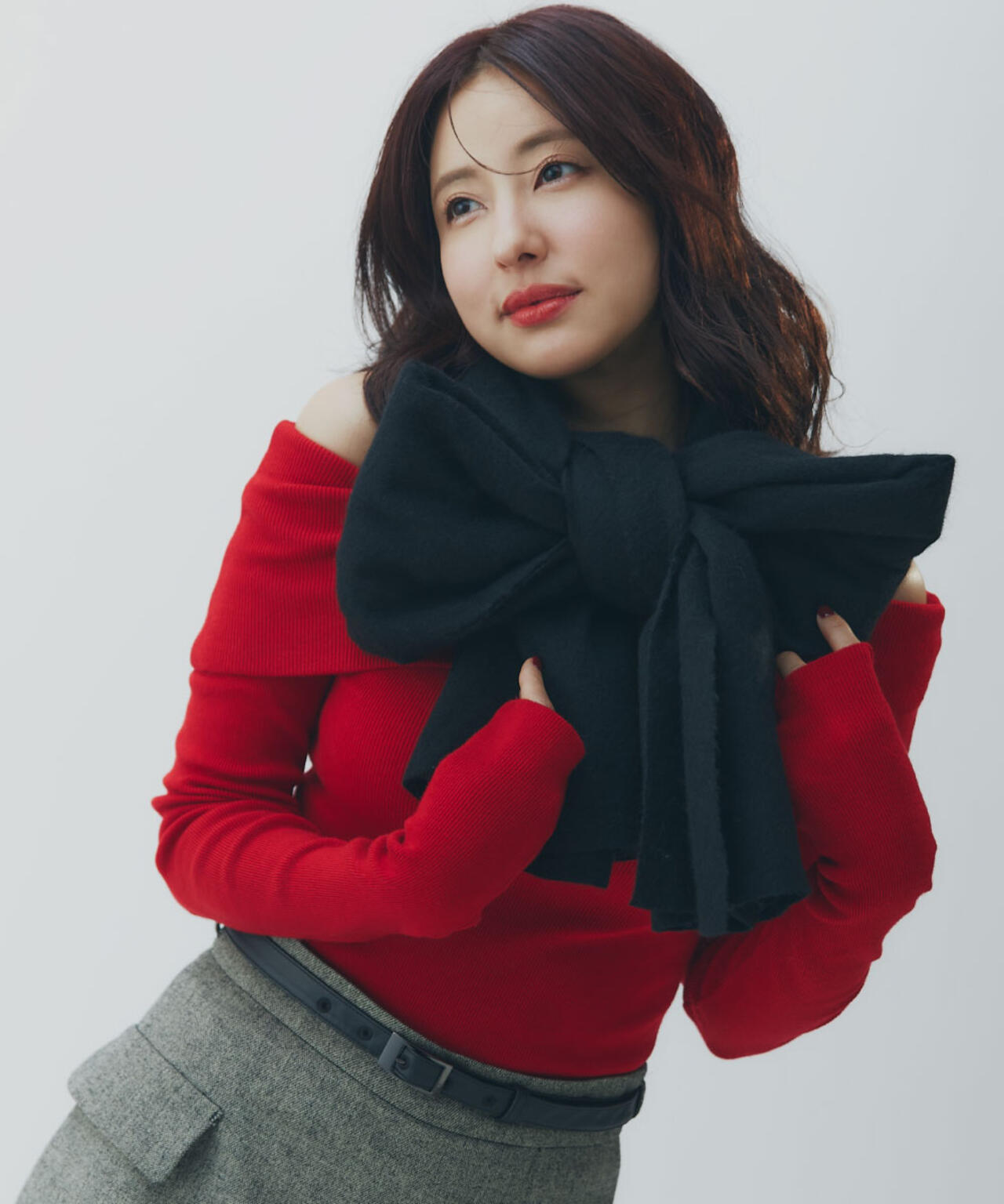 カシミヤ100%ボリュームストール