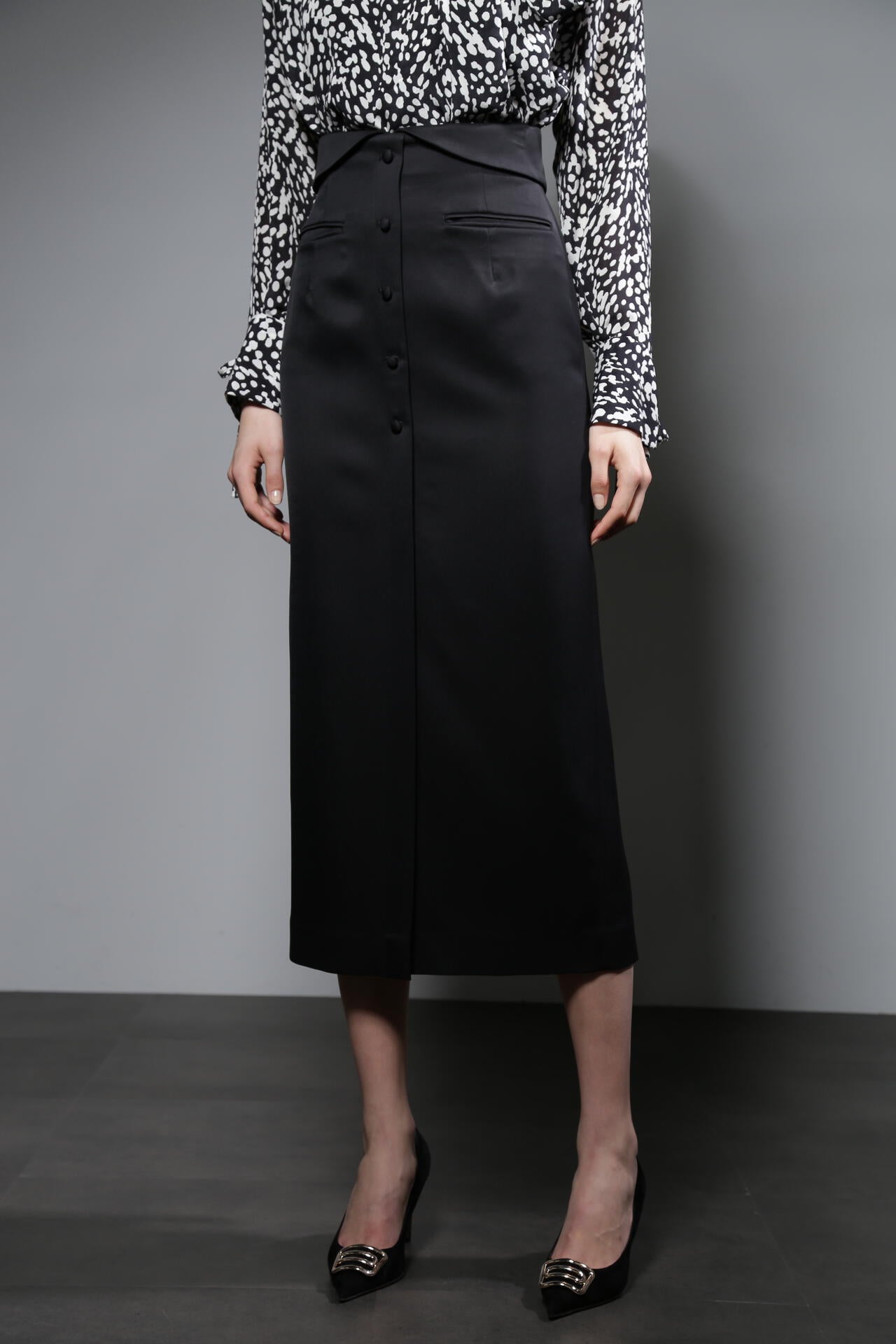 マスキュリンツイルスカート_