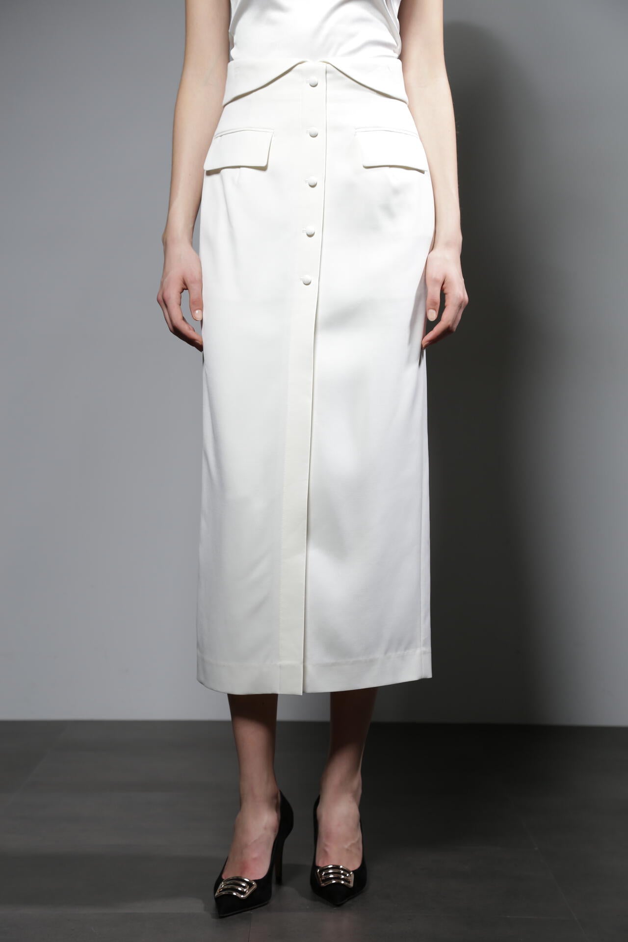 マスキュリンツイルスカート_